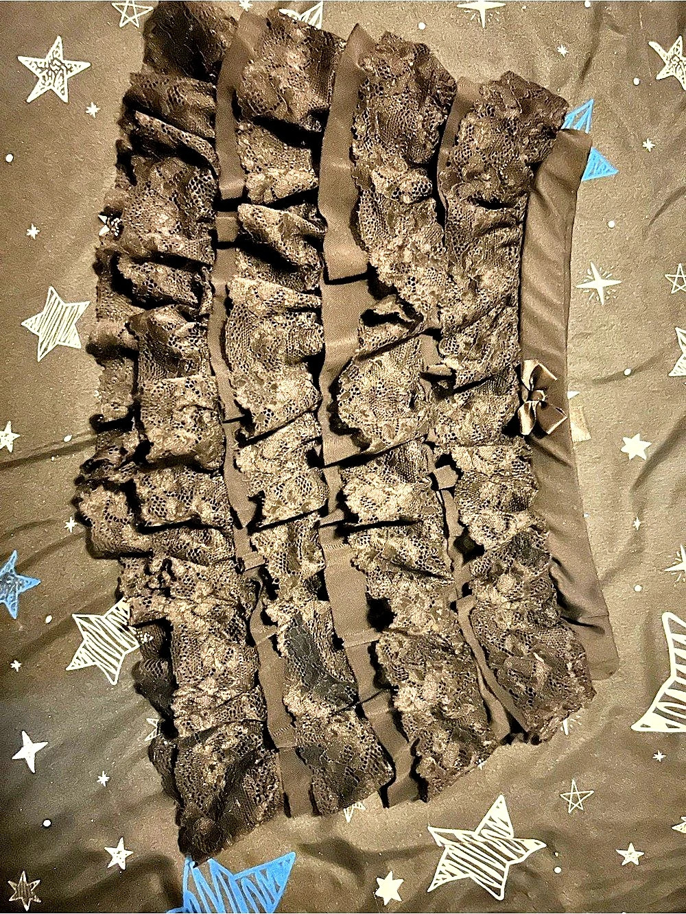 Ruffled skirt in Black